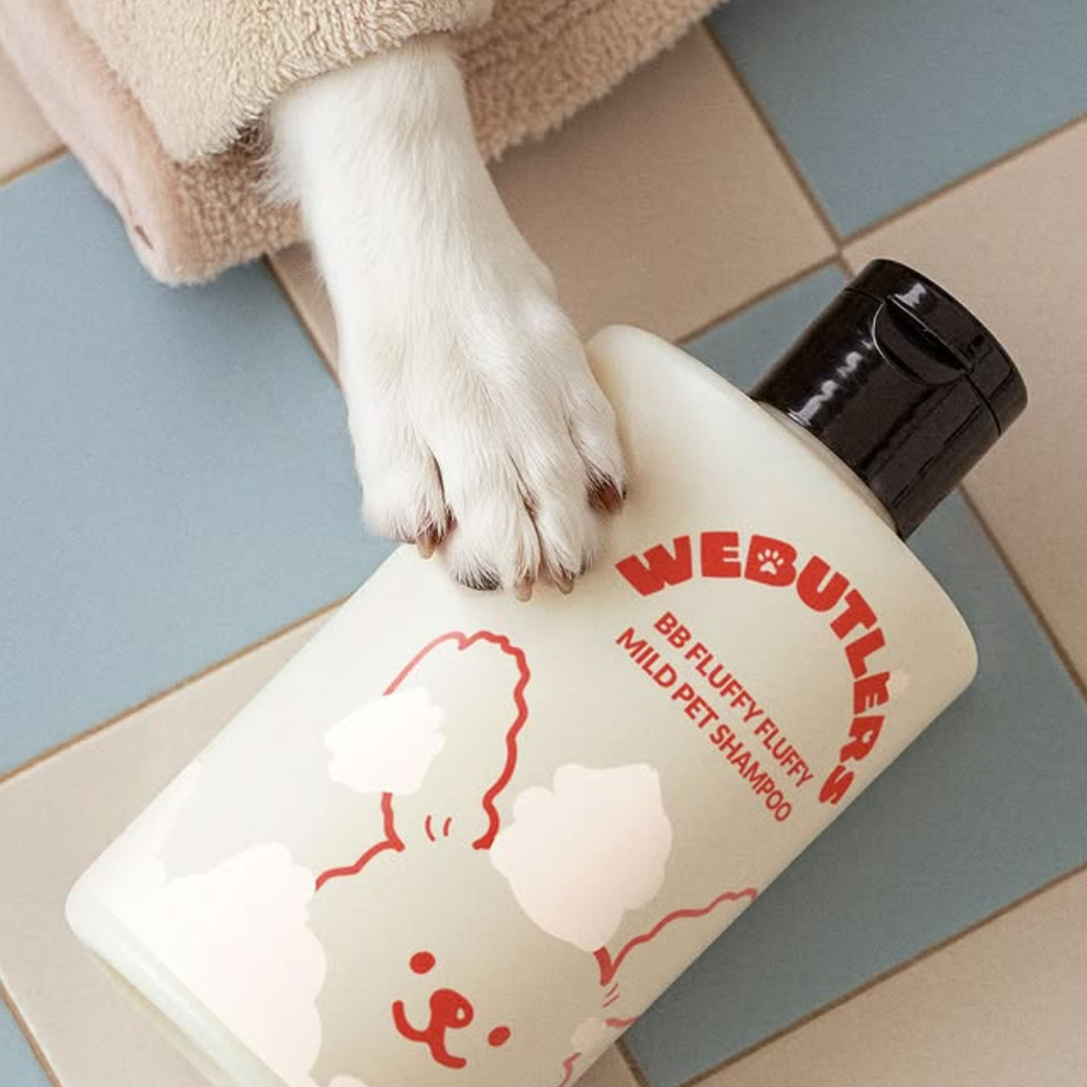 BB Fluffy Fluffy gentle shampoo for dogs and cats, with tear-free formula. Beautifulsmile cosmetics UK