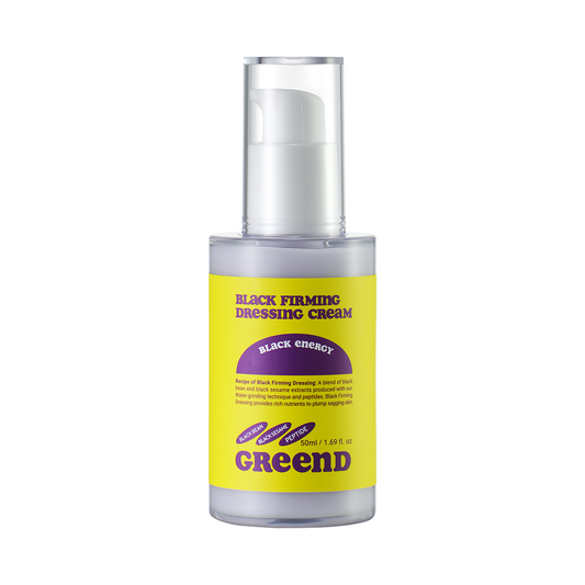 GReenD Black Firming Dressing Cream – Korean skincare firming moisturizer in a sleek black jar with anti-aging ingredients. Beautifulsmile cosmetics UK