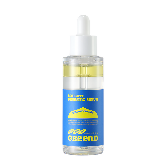 GReenD Radiant Dressing Serum – Korean skincare serum for bright, glowing skin in a sleek dropper bottle. Beautifulsmile cosmetics UK