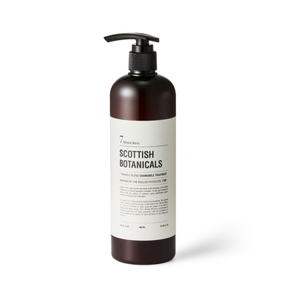 Scottish Botanicals 7 Miracle Blend Hair Treatment with chamomile extract for smooth, shiny hair