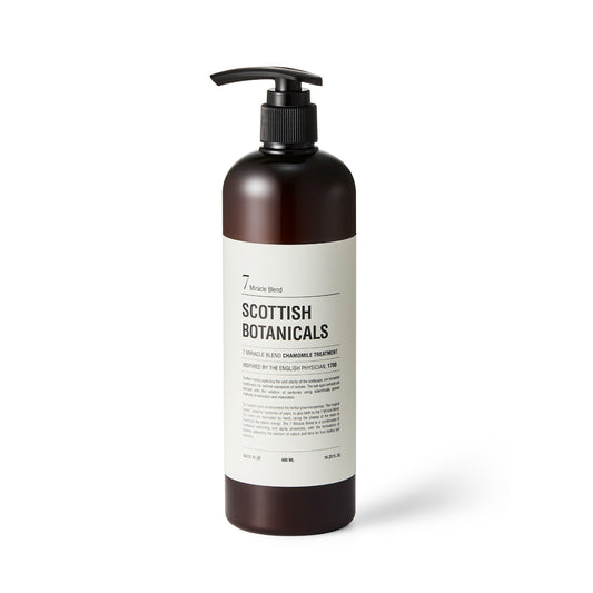 Scottish Botanicals 7 Miracle Blend Hair Treatment with chamomile extract for smooth, shiny hair