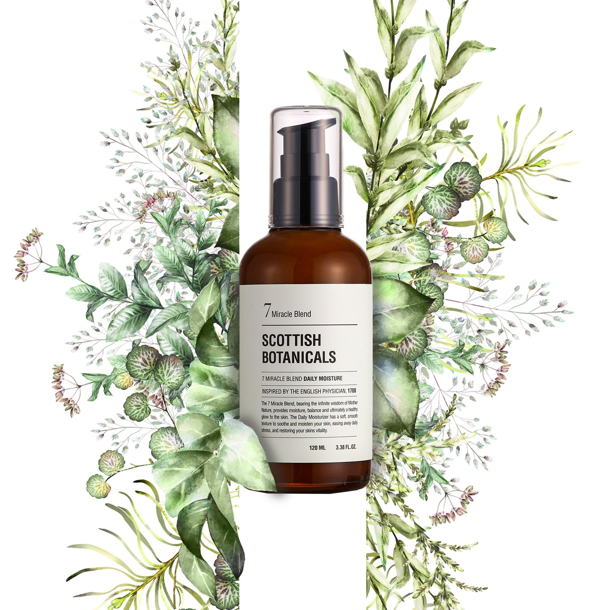 Hydrating facial moisturizer packed with 7 herbal extracts in convenient pump dispenser