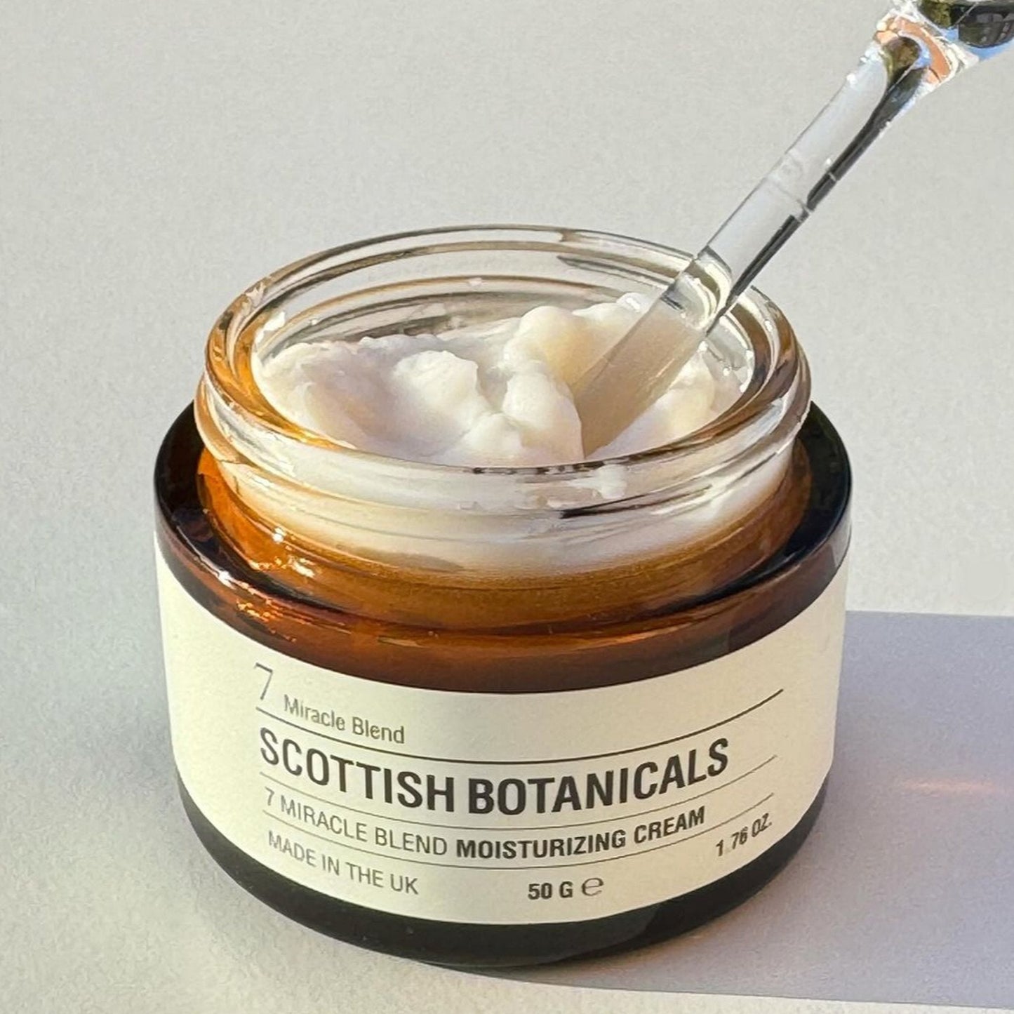 Hydrating facial cream infused with herbal extracts from Scottish Botanicals