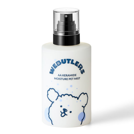 AA KERAMIDE Moisture Pet Mist – gentle Korean pet care spray with ceramides for hydrating and soothing pet skin and fur. Beautifulsmile cosmetics UK
