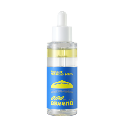 GReenD Radiant Dressing Serum – Korean skincare serum for bright, glowing skin in a sleek dropper bottle. Beautifulsmile cosmetics UK