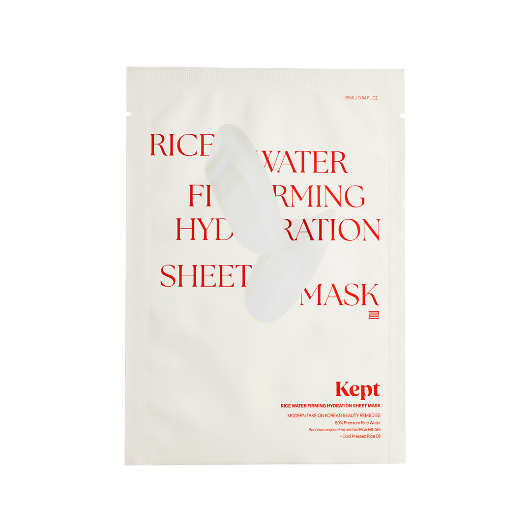 Close-up of Kept Sheet Mask texture – soft, serum-soaked fabric showing hydrating essence. Beautifulsmile cosmetics UK