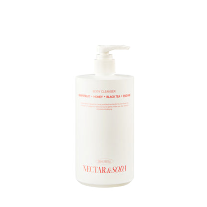 Green Plum Fruit Enzyme Body Cleanser bottle enriched with natural fruit enzymes to gently exfoliate and refresh the skin.