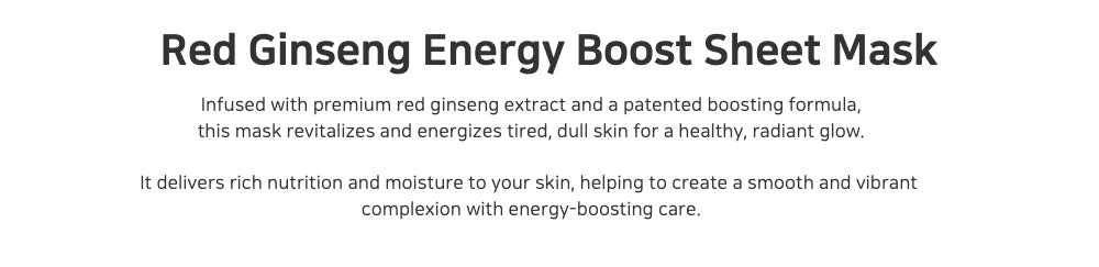 Red Ginseng Energy Boost Sheet Mask