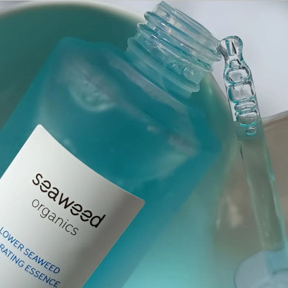 Minimalist skincare bottle with pump – Lower Seaweed Hydrating Essence