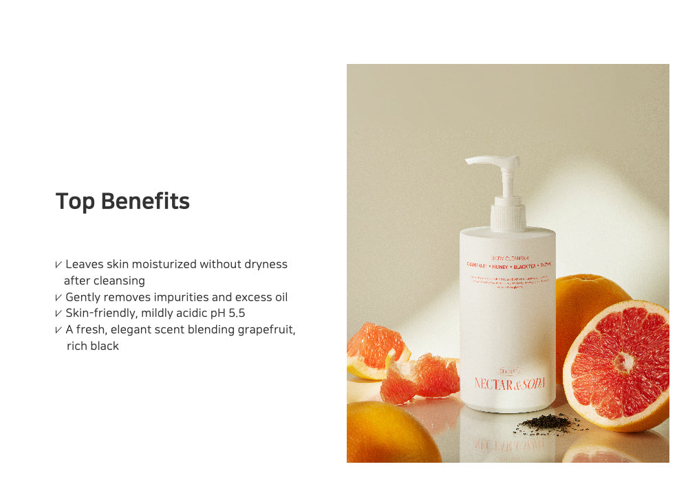 Grapefruit Honey Black Tea Enzyme Body Cleanser