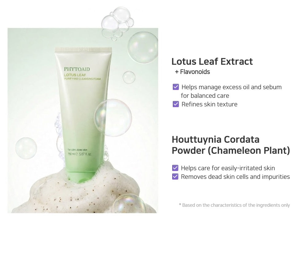 Phytoaid Lotus Leaf Purifying Cleansing Foam