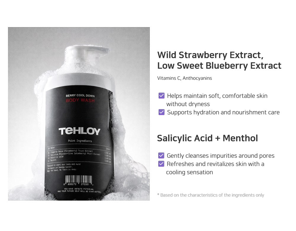 TEHLOY Berry Cool Down Body Wash