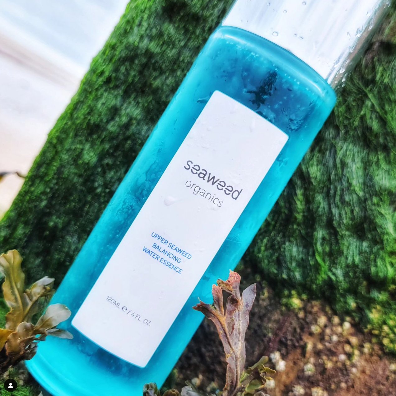 Scottish marine-inspired skincare bottle with dew-like clarity